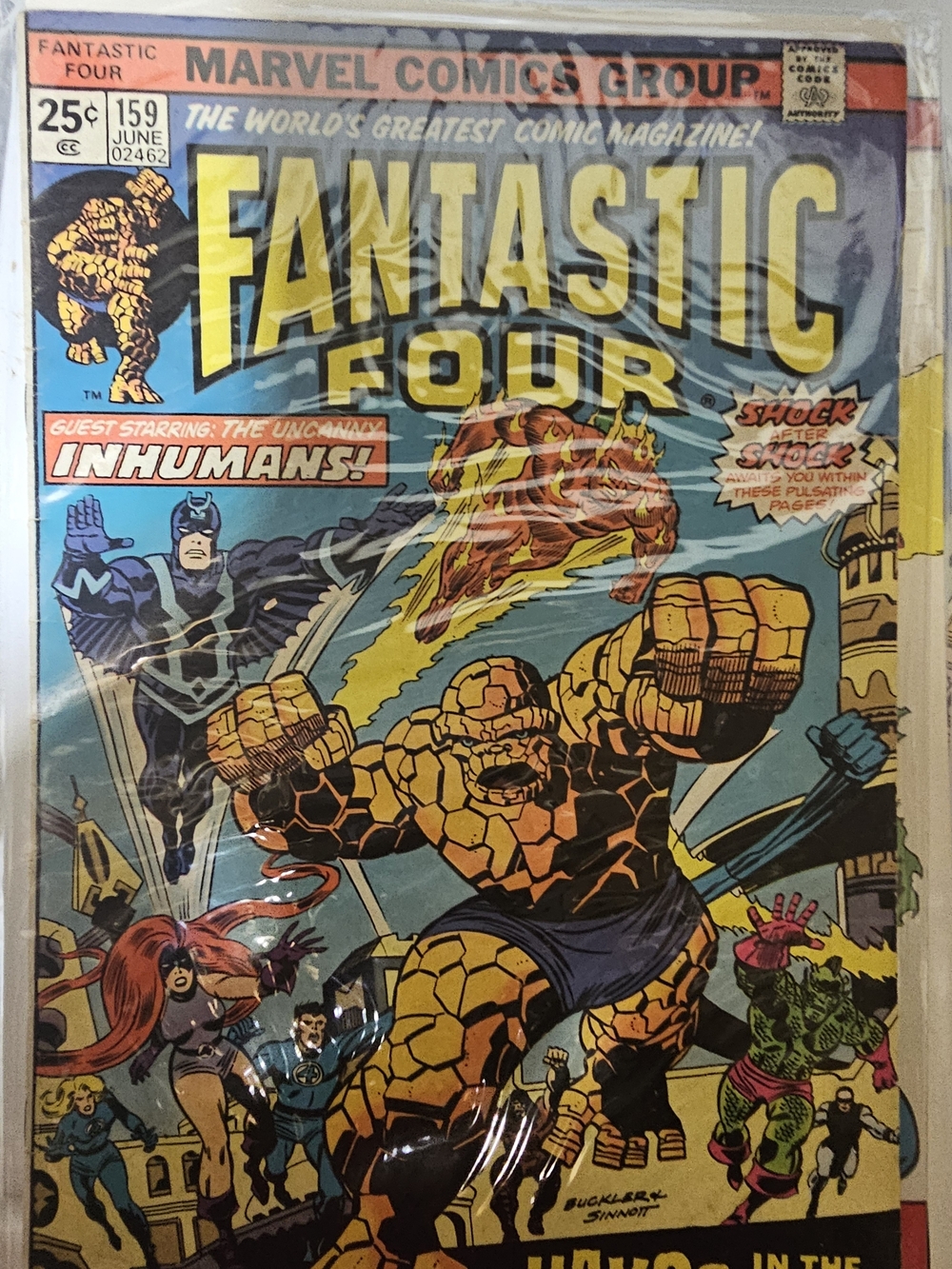 Marvel Fantastic Four Poster - Yellow, Blue, Orange, Black